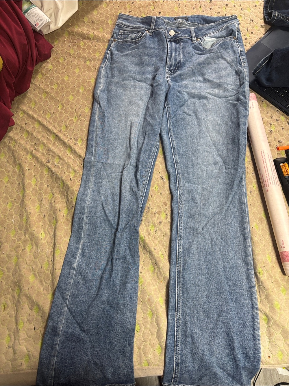 Light Wash Flare Jeans — Women's Wide Leg Denim